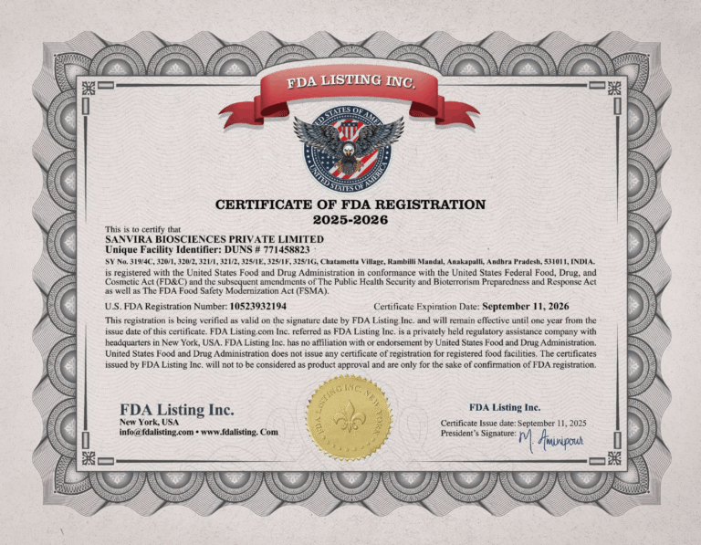 FDA Certificate