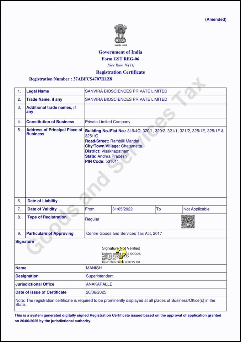 GST Certificate